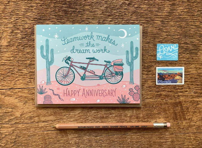 Tandem Anniversary Card