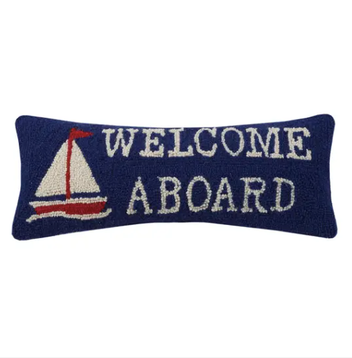 Welcome Aboard Hook Pillow