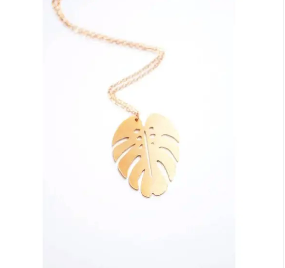 Monstera Leaf Necklace