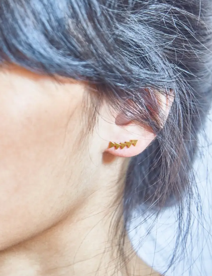 Gold Triangle Ear Crawlers
