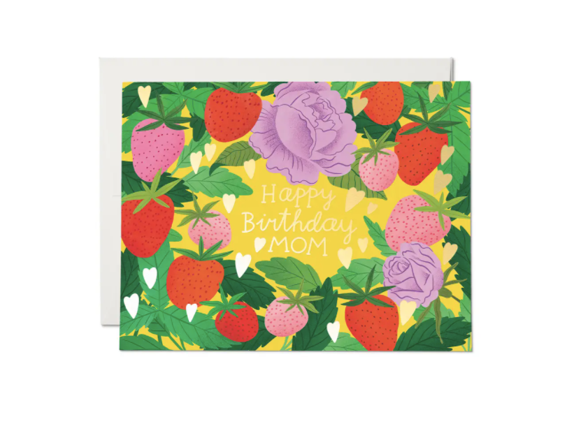 Strawberry Mom Birthday Card