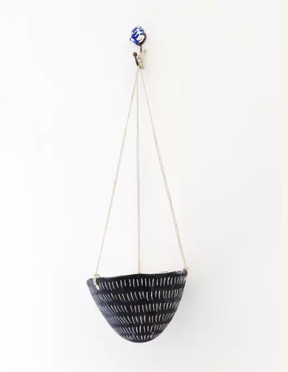 Dash Hanging Planter - Black & White