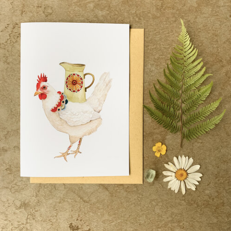 Jen the Hen - Greeting Card