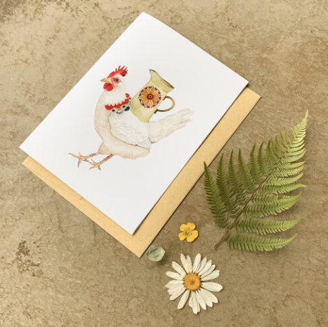 Jen the Hen - Greeting Card