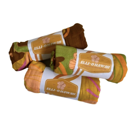 Brown Retro Paradise Blanket