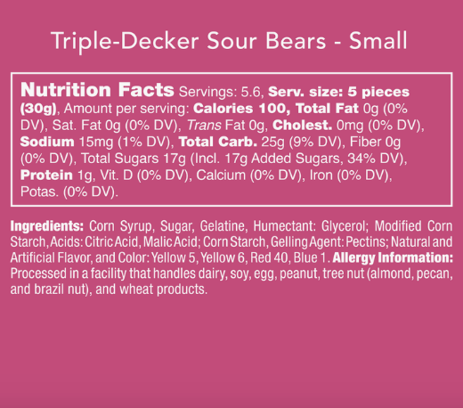 Triple Decker Sour Bears