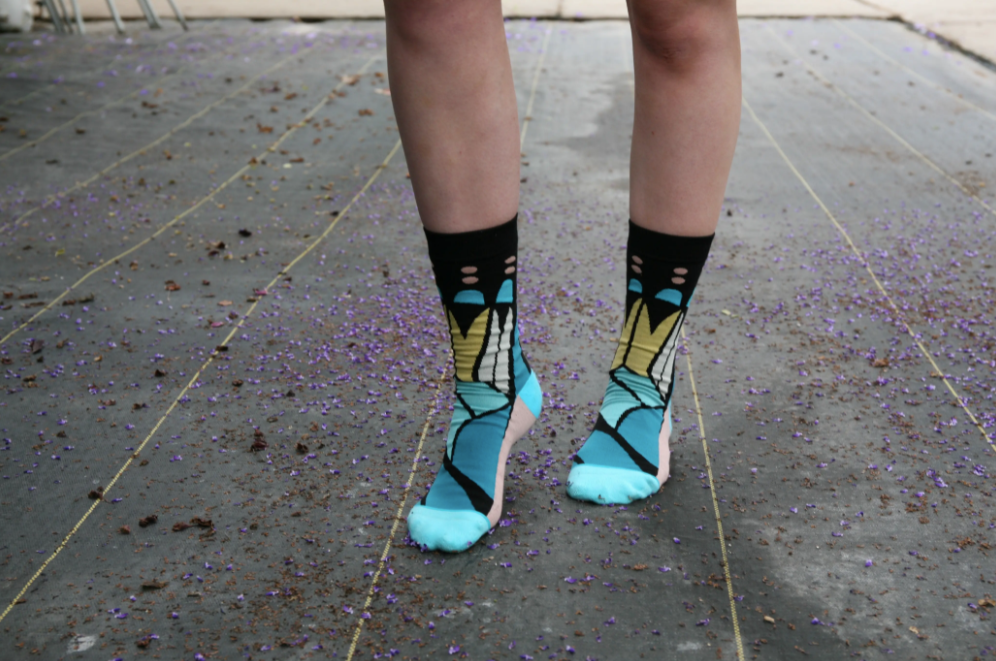 Social Butterfly Crew Socks