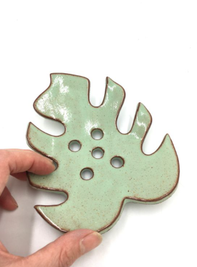 Ceramic Monstera Leaf Soap Dish/Spoon Rest