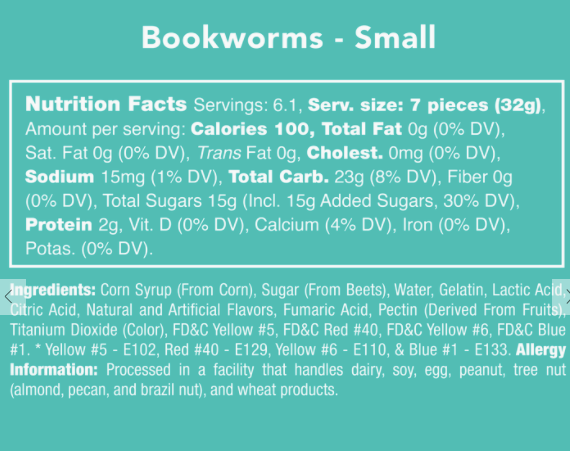 Bookworms: Mini Gummy Worms