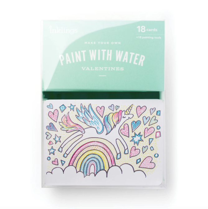 Paint With Water Valentines-Unicorn