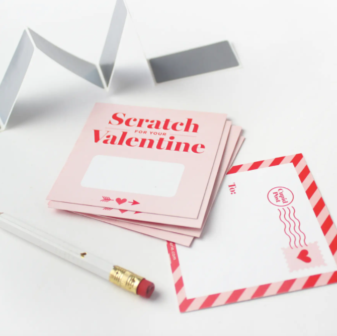 Scratch Off Valentines Pink 18 Pack