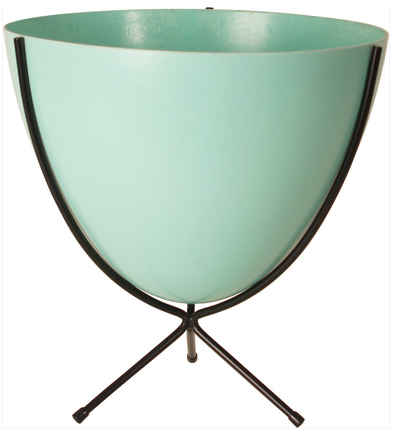Retro Bullet Planter // 23" turquoise