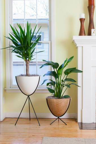 Retro Bullet Planter // 30" pink