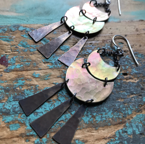 Brass Solaris Earrings - Medium