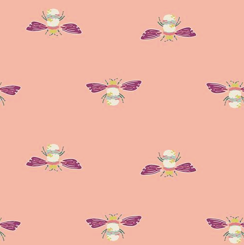 Organic Cotton Infinity Scarf - Pink Bees