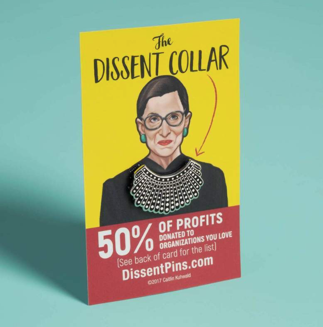 Dissent Collar Enamel Pin