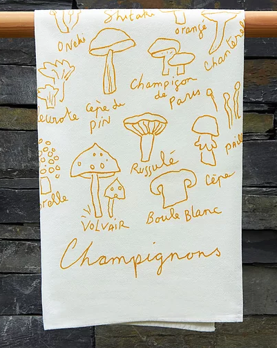 Champignons Tea Towel