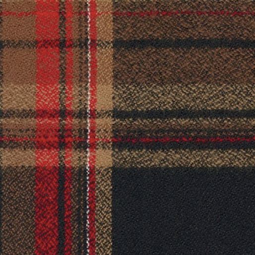 Plaid Flannel Infinity Scarf - Black, Brown, and Red