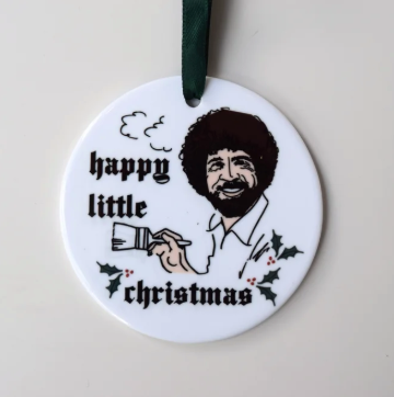 Bob Ross Holiday Ornament