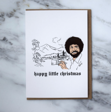 Bob Ross Holiday Card