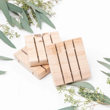 Cedar soap dish