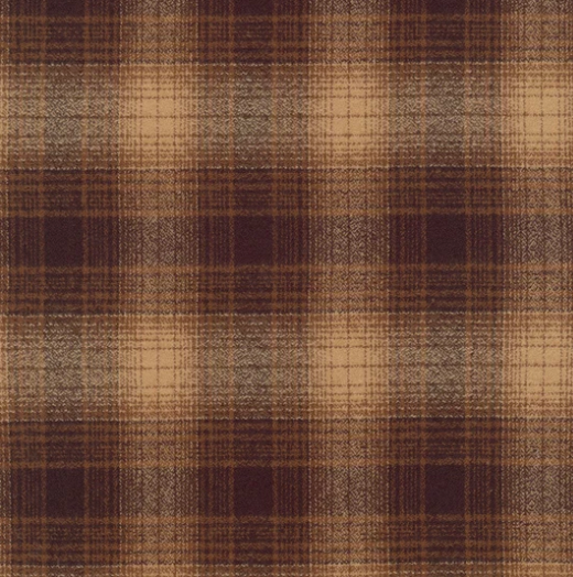 Plaid Flannel Infinity Scarf - Shades of brown