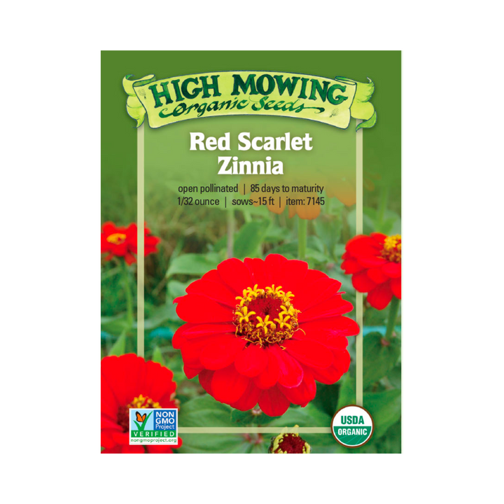 Red Scarlet Zinnia: 1/32 OZ