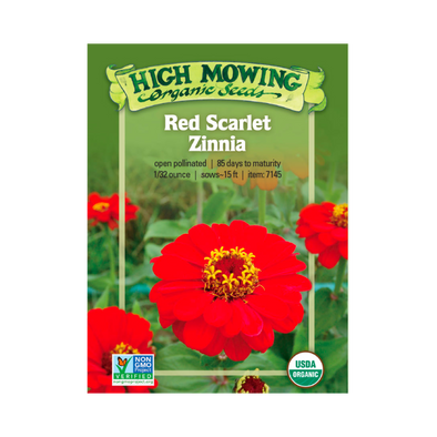 Red Scarlet Zinnia: 1/32 OZ