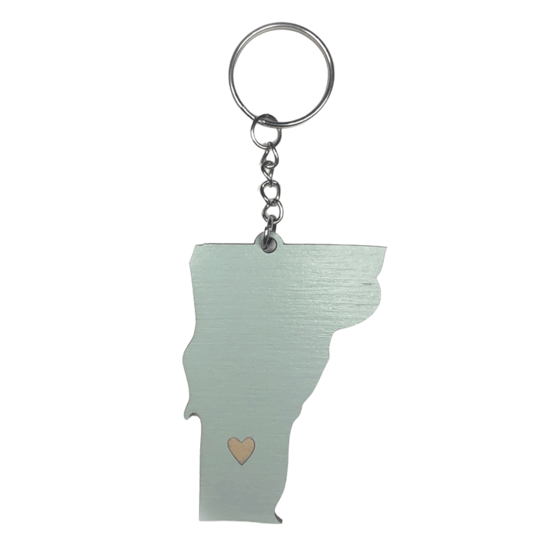Vermont Heart Keychain