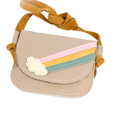 Rainbow on Beige Leather Purse Toddler & Kids