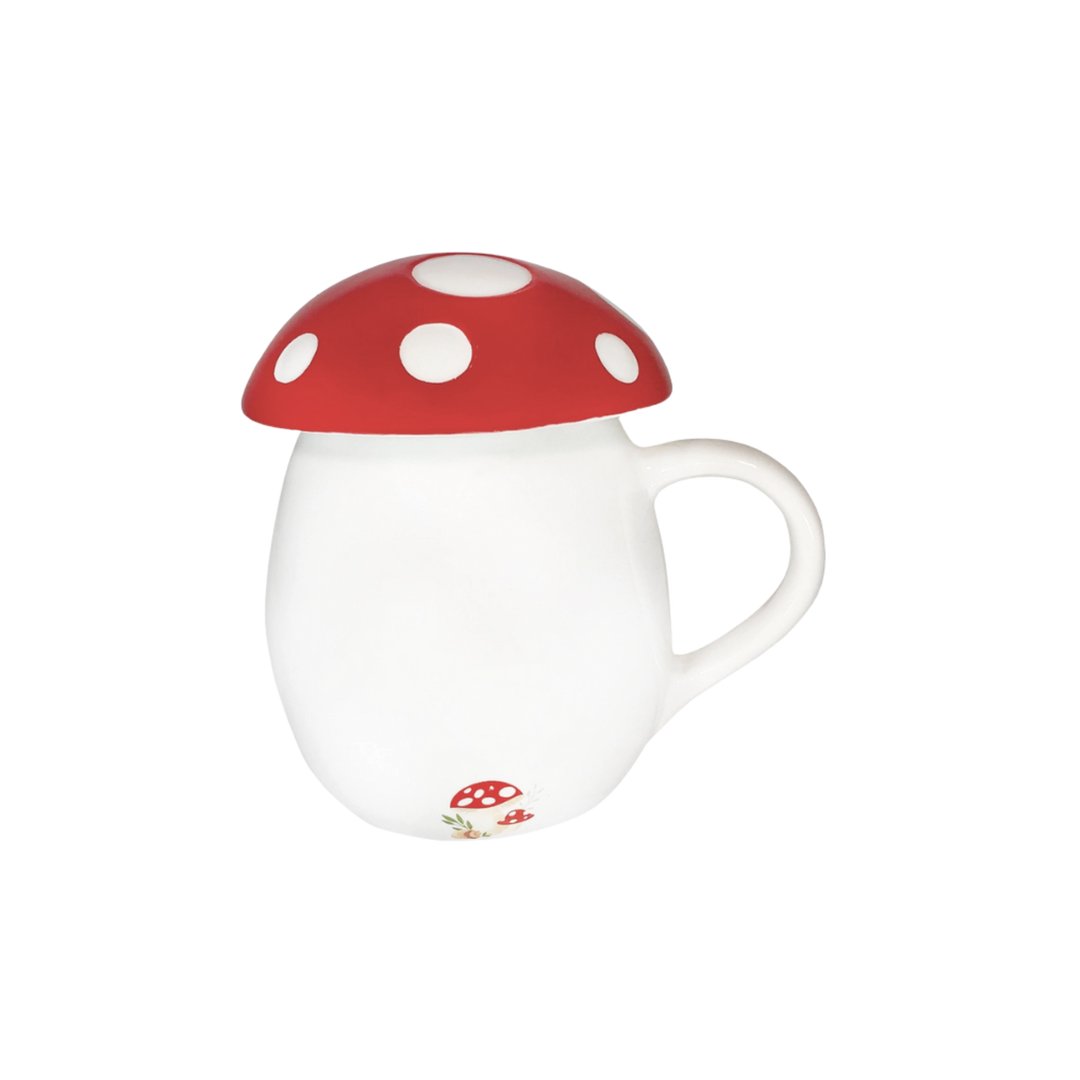 Mushroom 12oz Mug with Lid