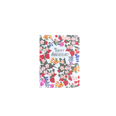 Fruits and Flowers Anniversary Card