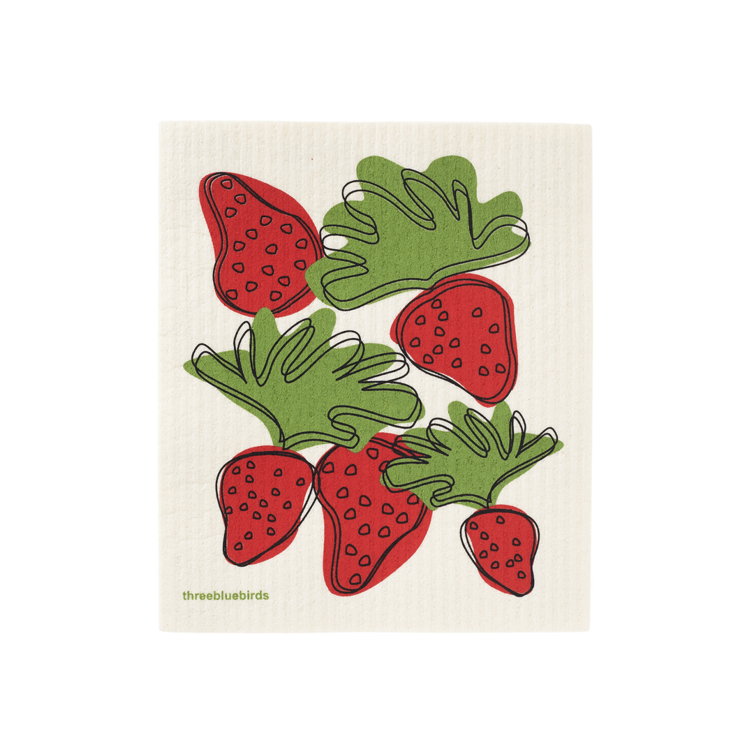 Strawberries Swedish Dishcloth