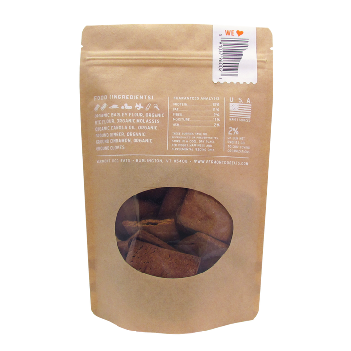 Ginger's Snaps - Organic Ginger & Molasses Dog Treats