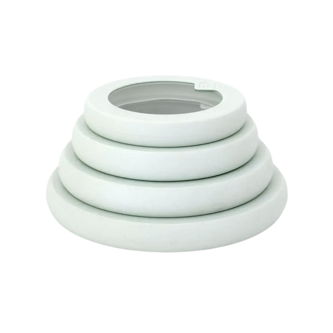 Food Huggers Lids Set/ 4 Soft White (XS, S, M, L)