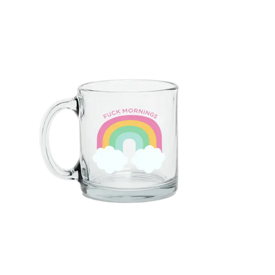 Fuck Mornings Glass Mug