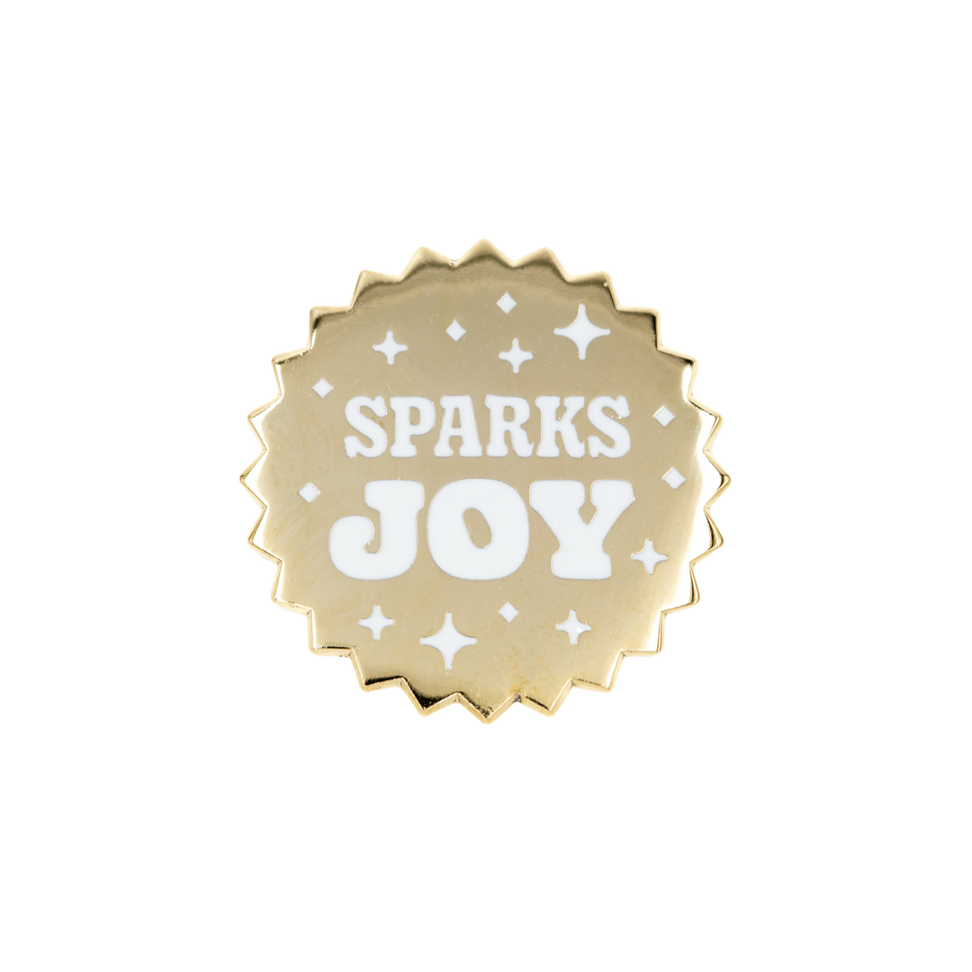 Sparks Joy Enamel Pin