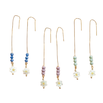 Flower Threader Earrings