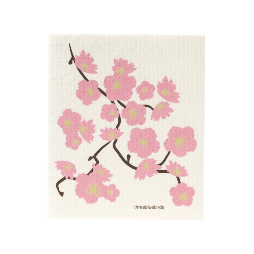 Cherry Blossoms Swedish Dishcloth