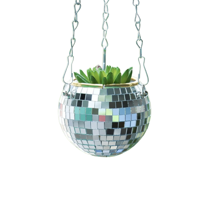 4" Disco Ball Hanging Planter