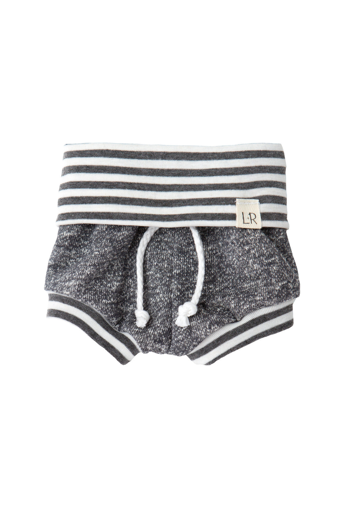Grey and Grey Stripe Beach Shorties
