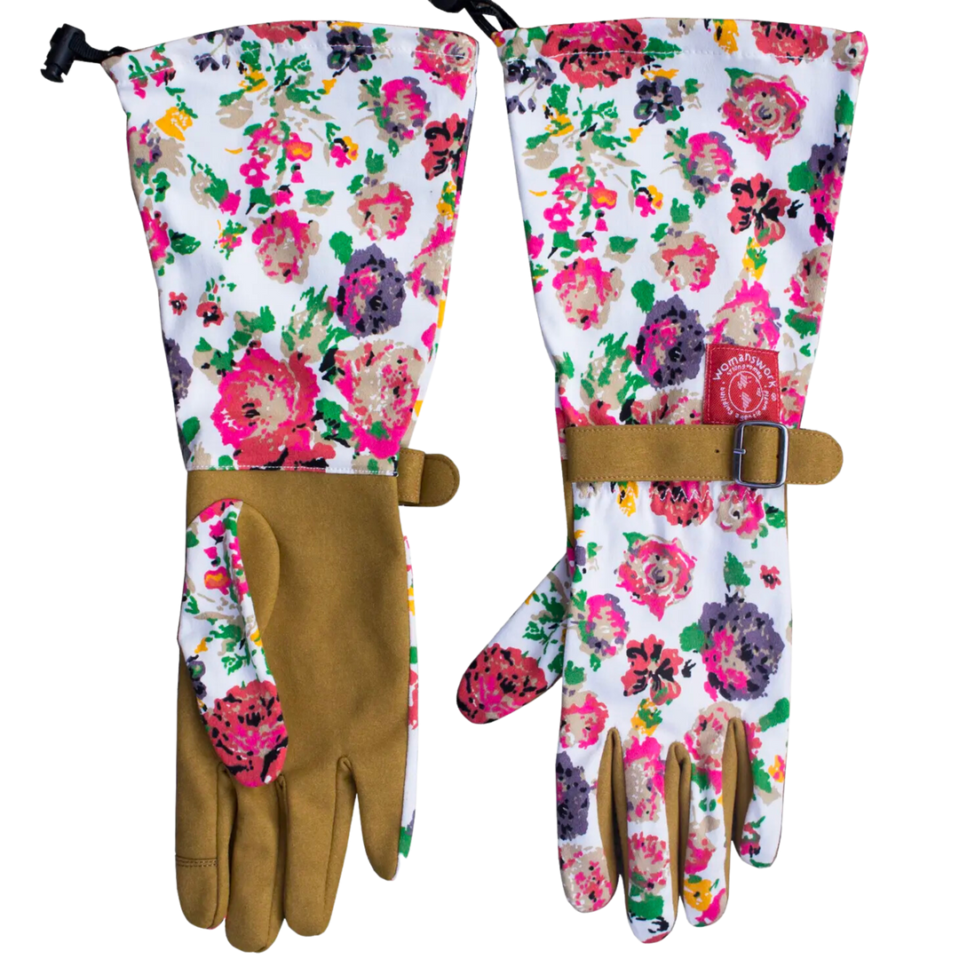 Cottage Rose Arm Saver Gloves