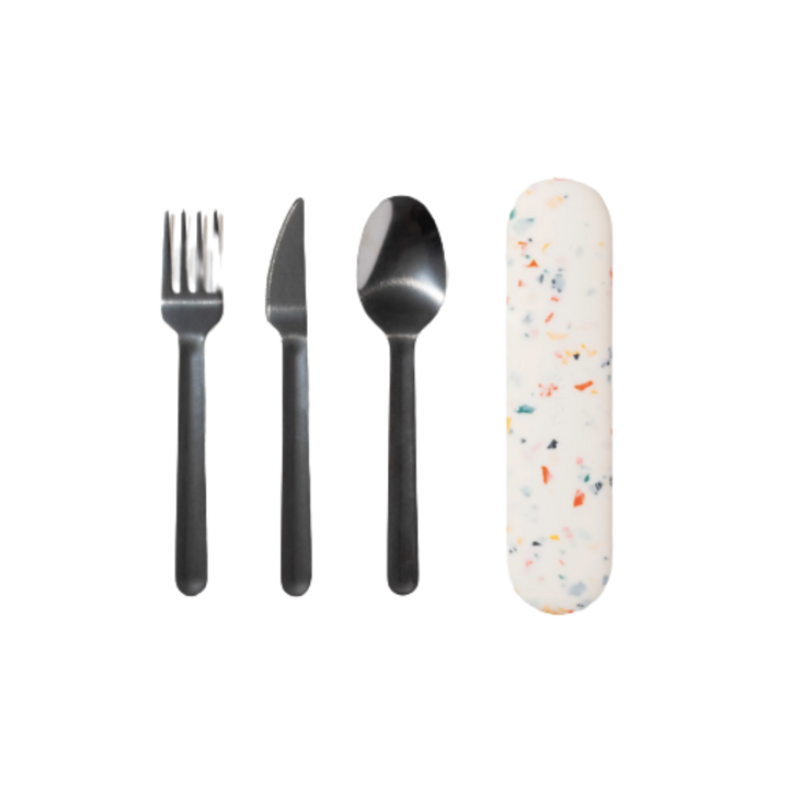 Stainless Steel Utensils Set in Silicone Carry Case