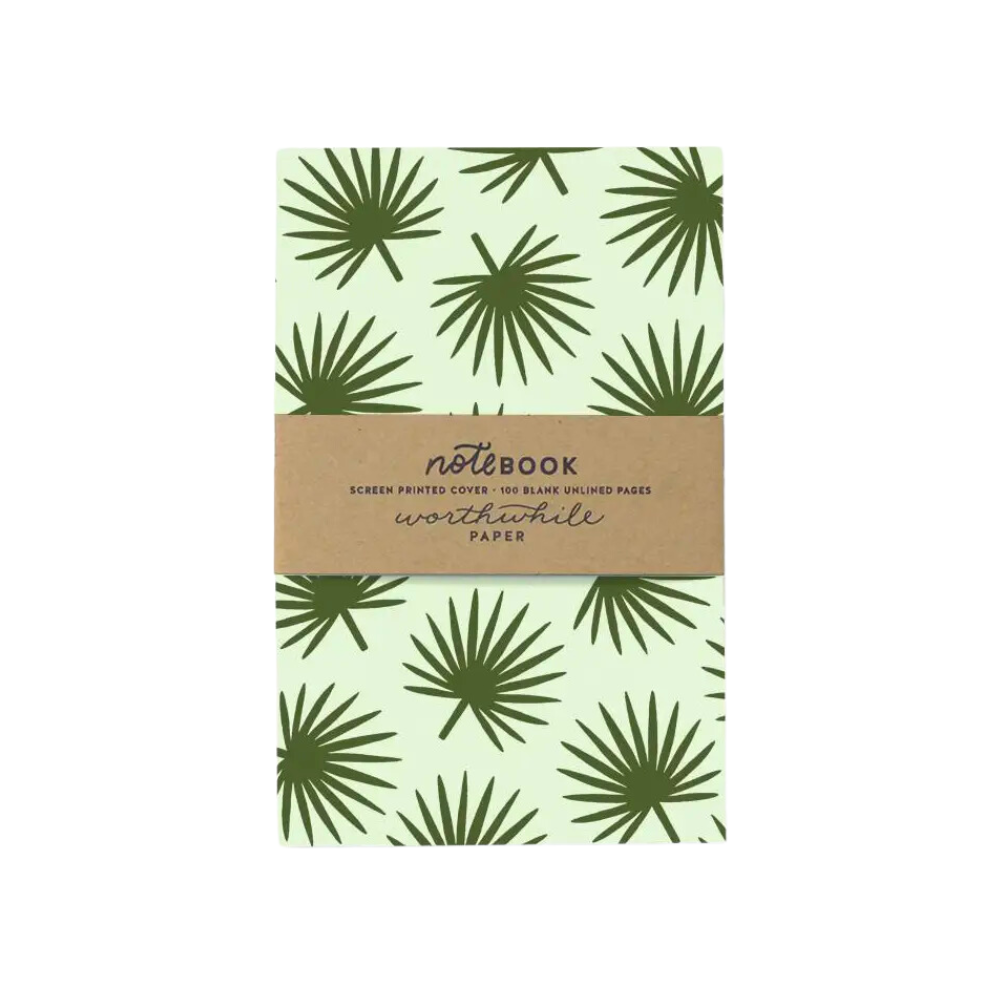 Tropical Palm Leaf Pattern Notebook