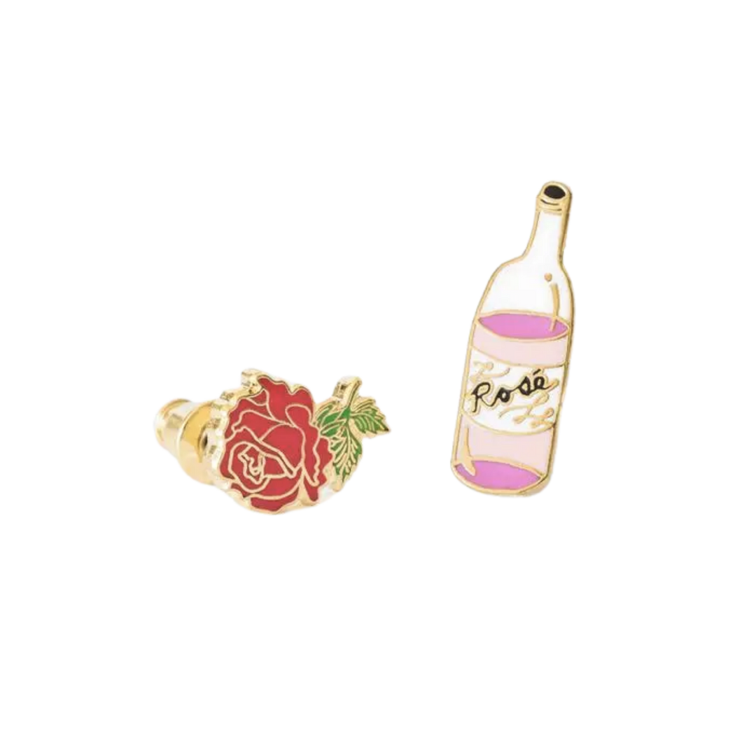 Rose and Rosé Earrings
