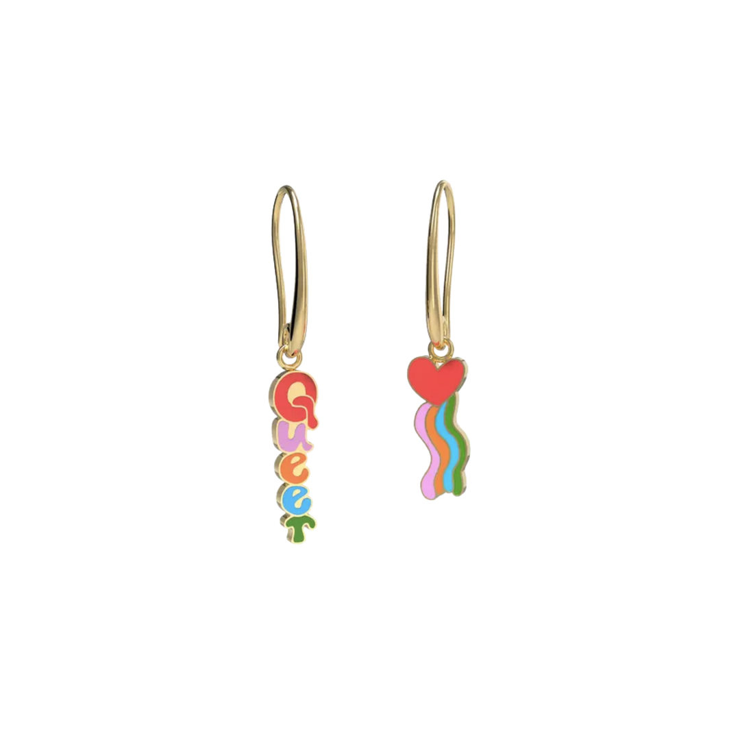 Queer Heart Hanging Earrings