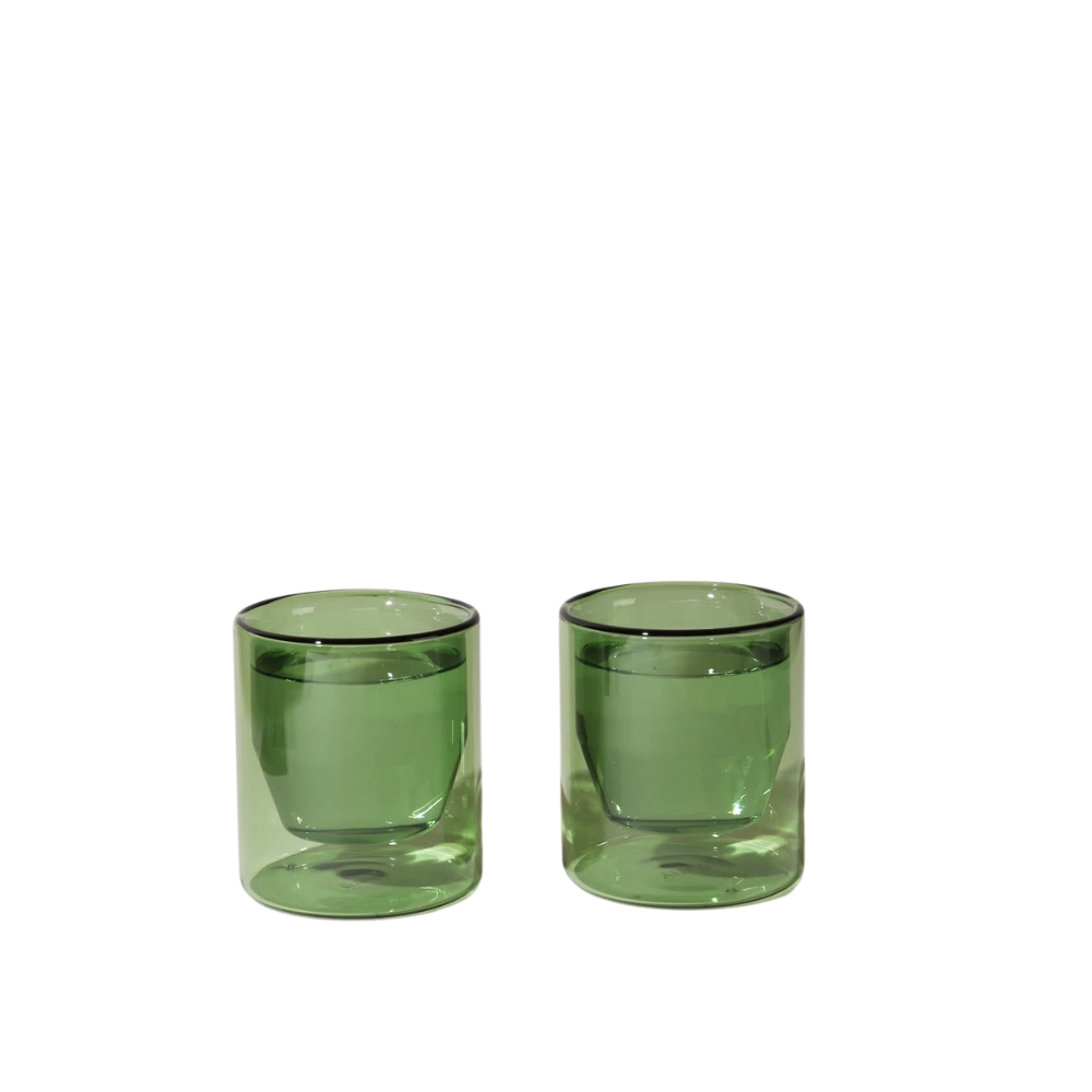 6 oz Double-Wall Verde Glass Set