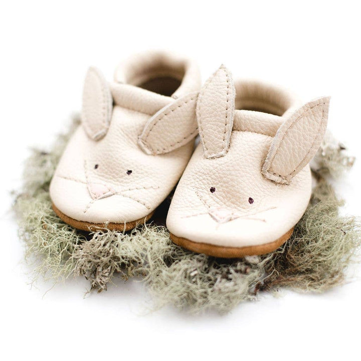 Cute Critters Bunnies Leather Baby Shoes