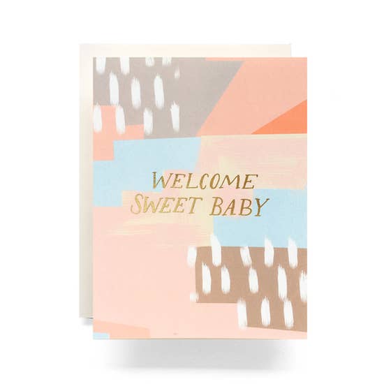 Abstract New Baby card