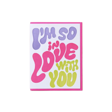Bubble Love Letterpress Greeting Card